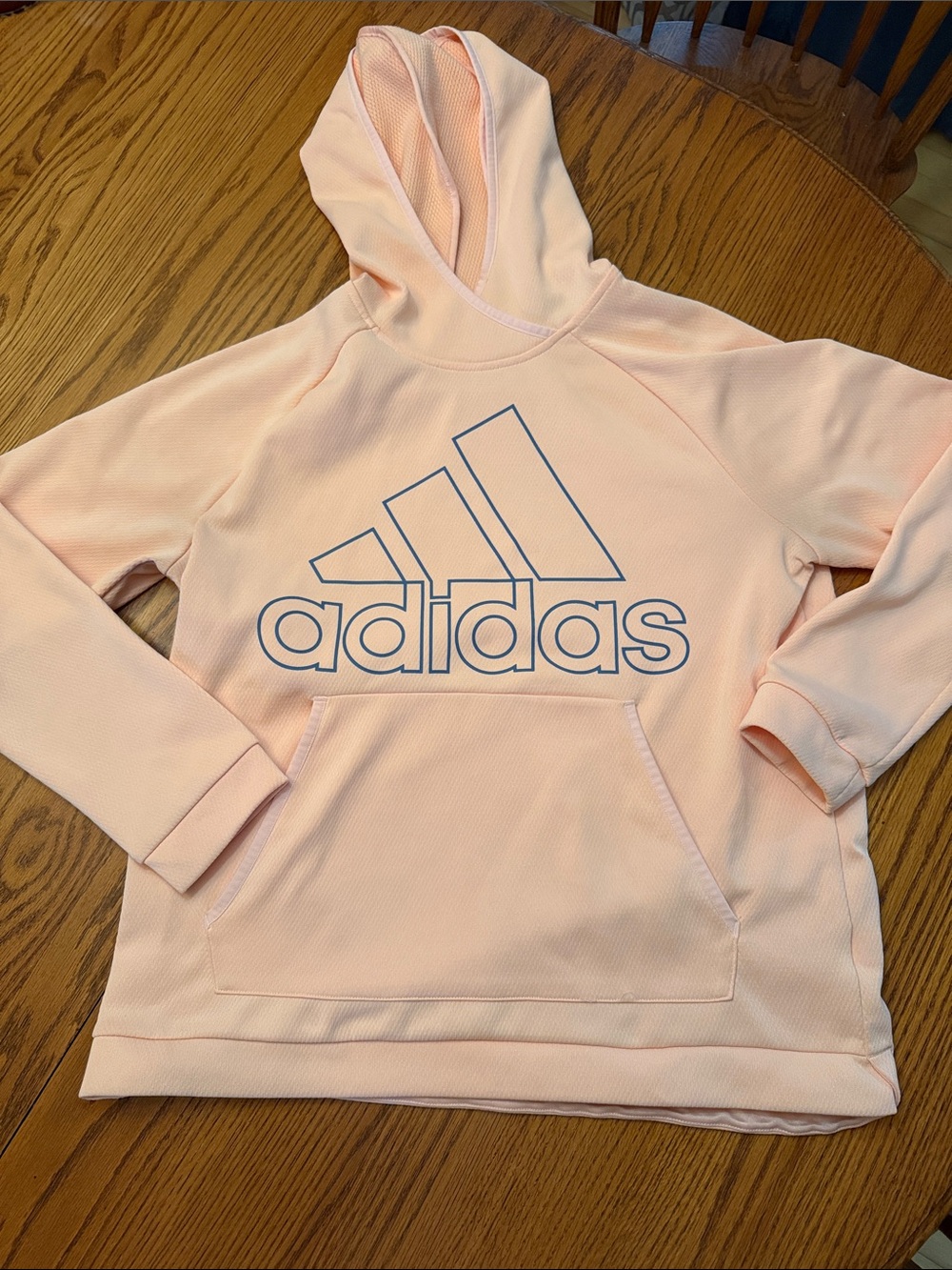 Adidas women’s peach color  Hooded Pullover with Logo